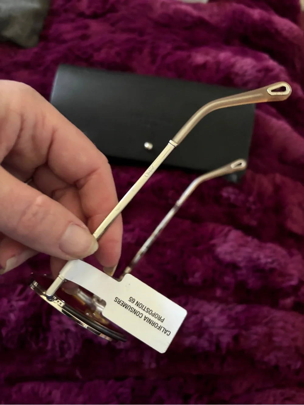 Nwt chloe rose gold Aviator Sunglasses - rag and bone case